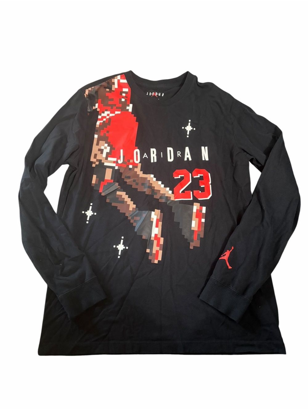 Air Jordan mens M black long sleeve shirt